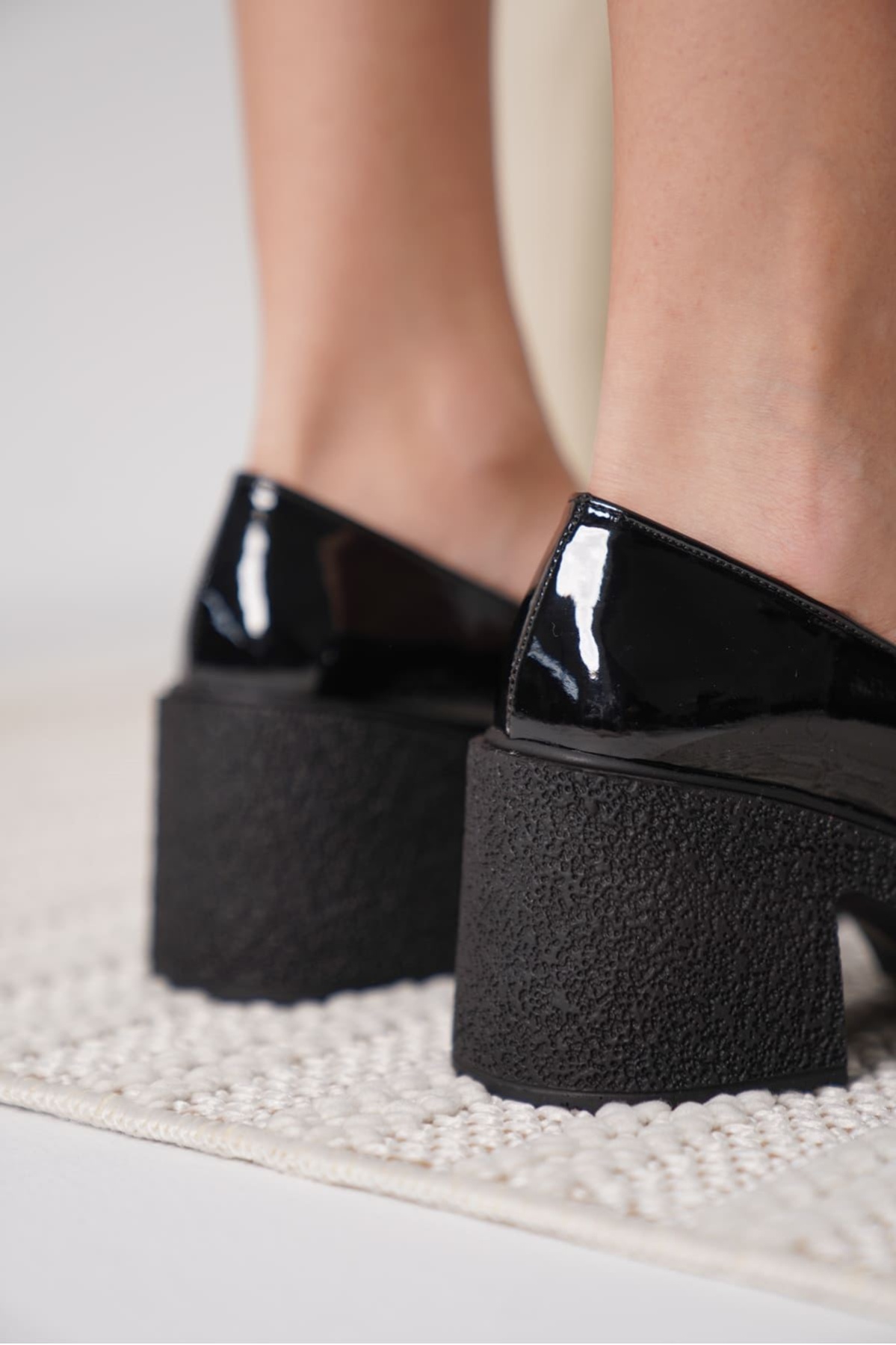 Talya Kadın Siyah Rugan Günlük Ayakkabı