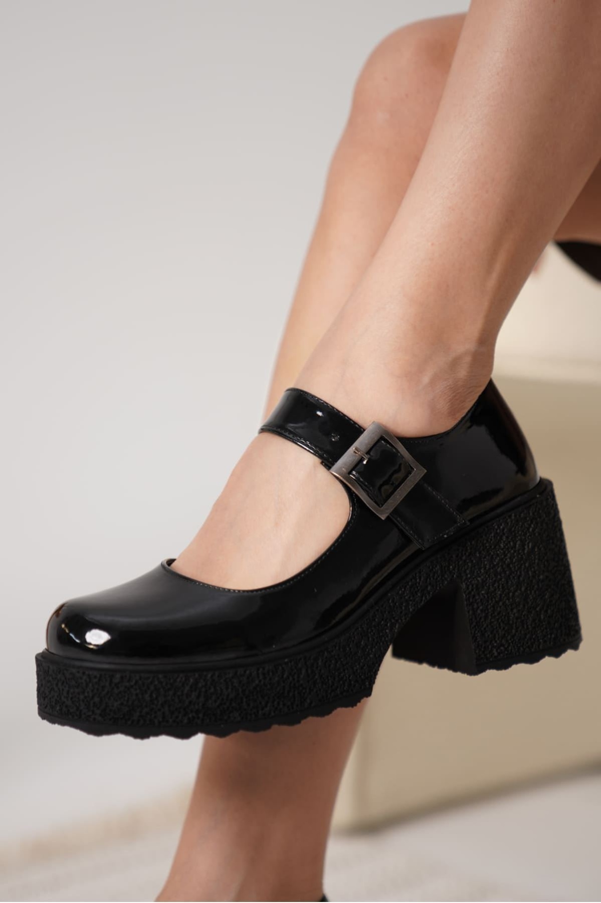 Helen Kadın Siyah Rugan Günlük Ayakkabı