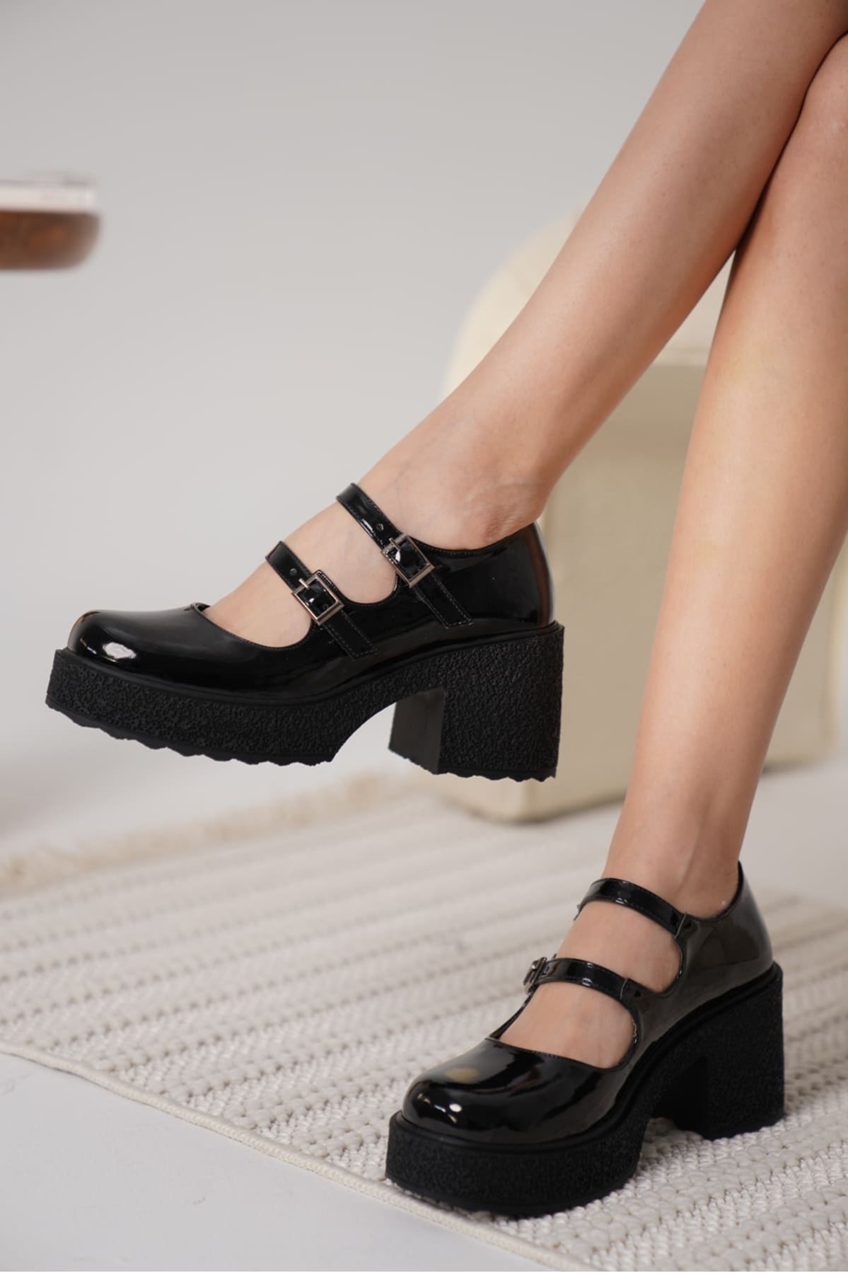 Jasmine Kadın Siyah Rugan Günlük Ayakkabı