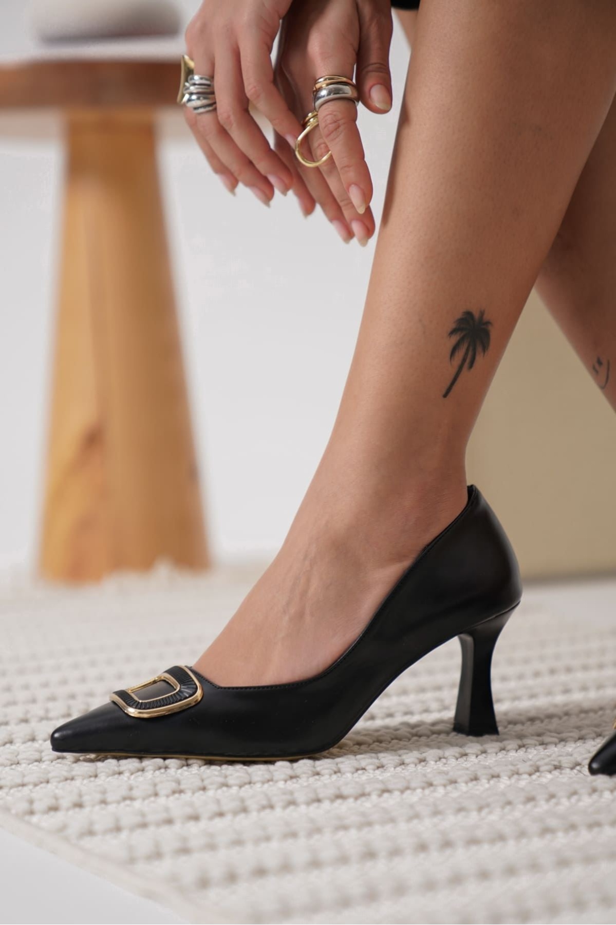 Emery Kadın Siyah Topuklu Ayakkabı