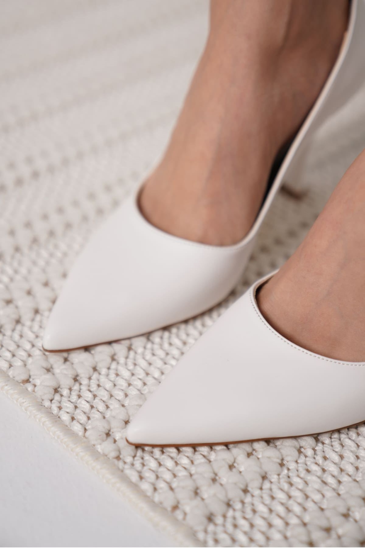 Blade Mat Beyaz Kadın Stiletto