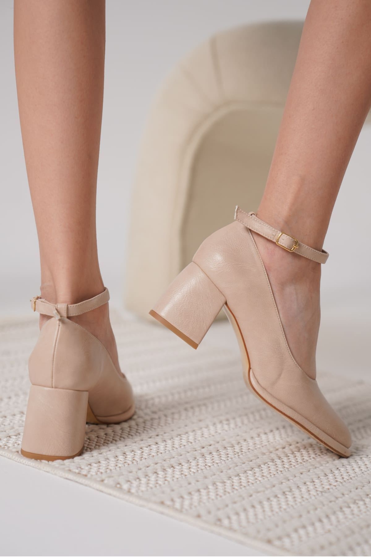 Josephine Kadın Mat Nude Topuklu Ayakkabı