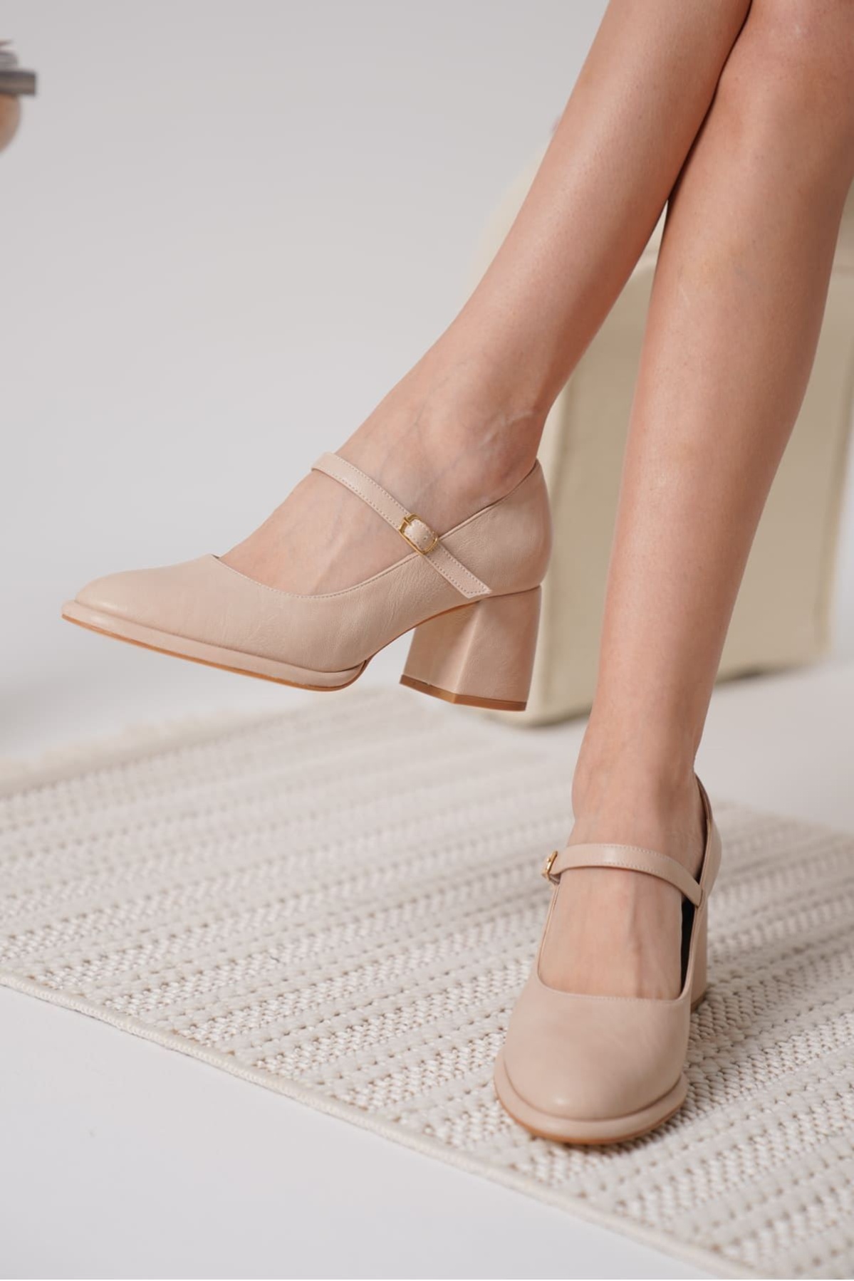 Slay Nude Cilt Kadın Topuklu Ayakkabı