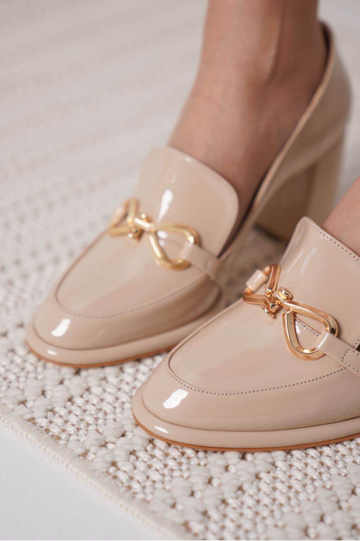 Melly Nude Rugan Kadın Topuklu Ayakkabı