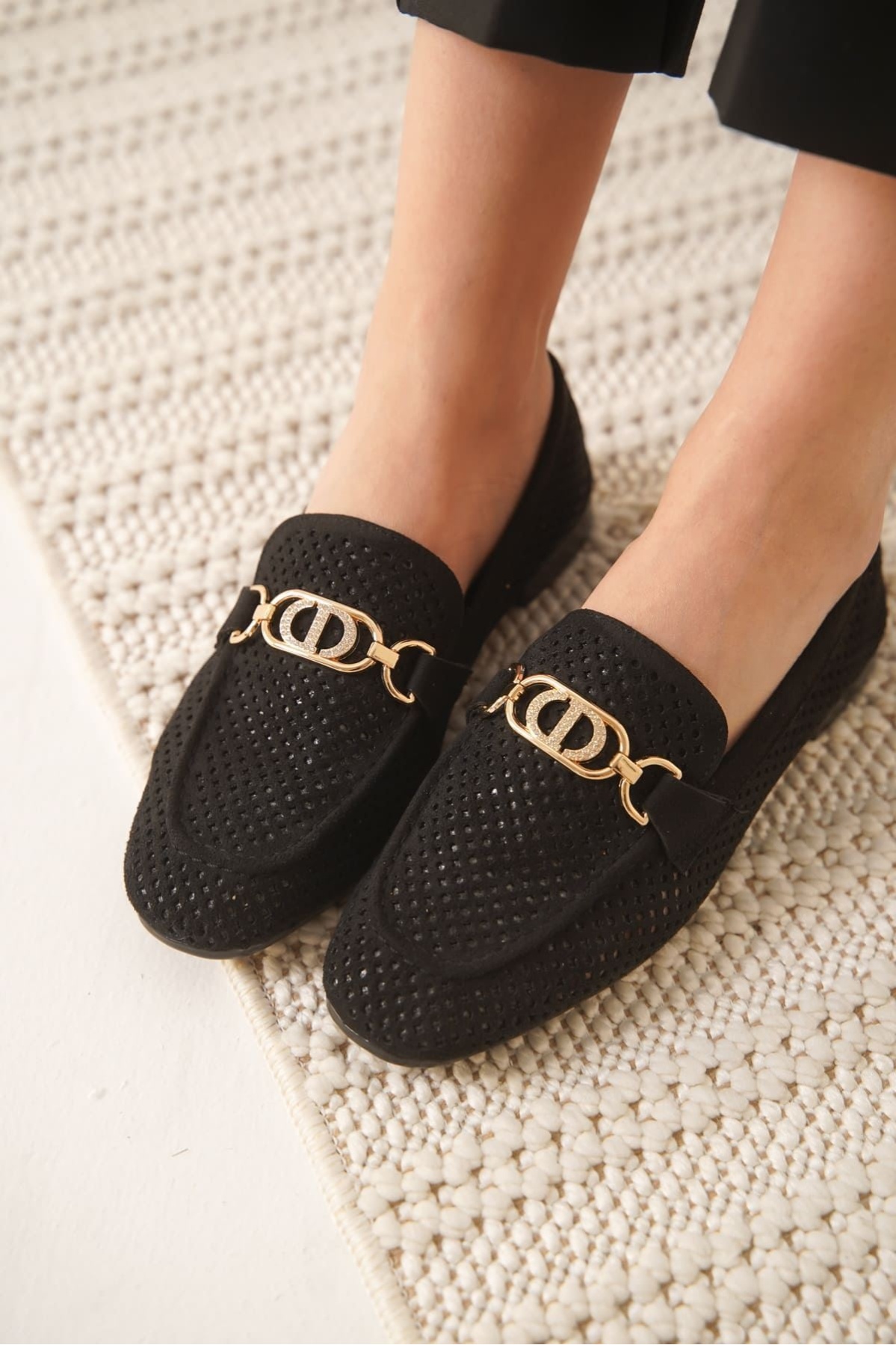 Sally Kadın Siyah Toka Detaylı Ayakkabı