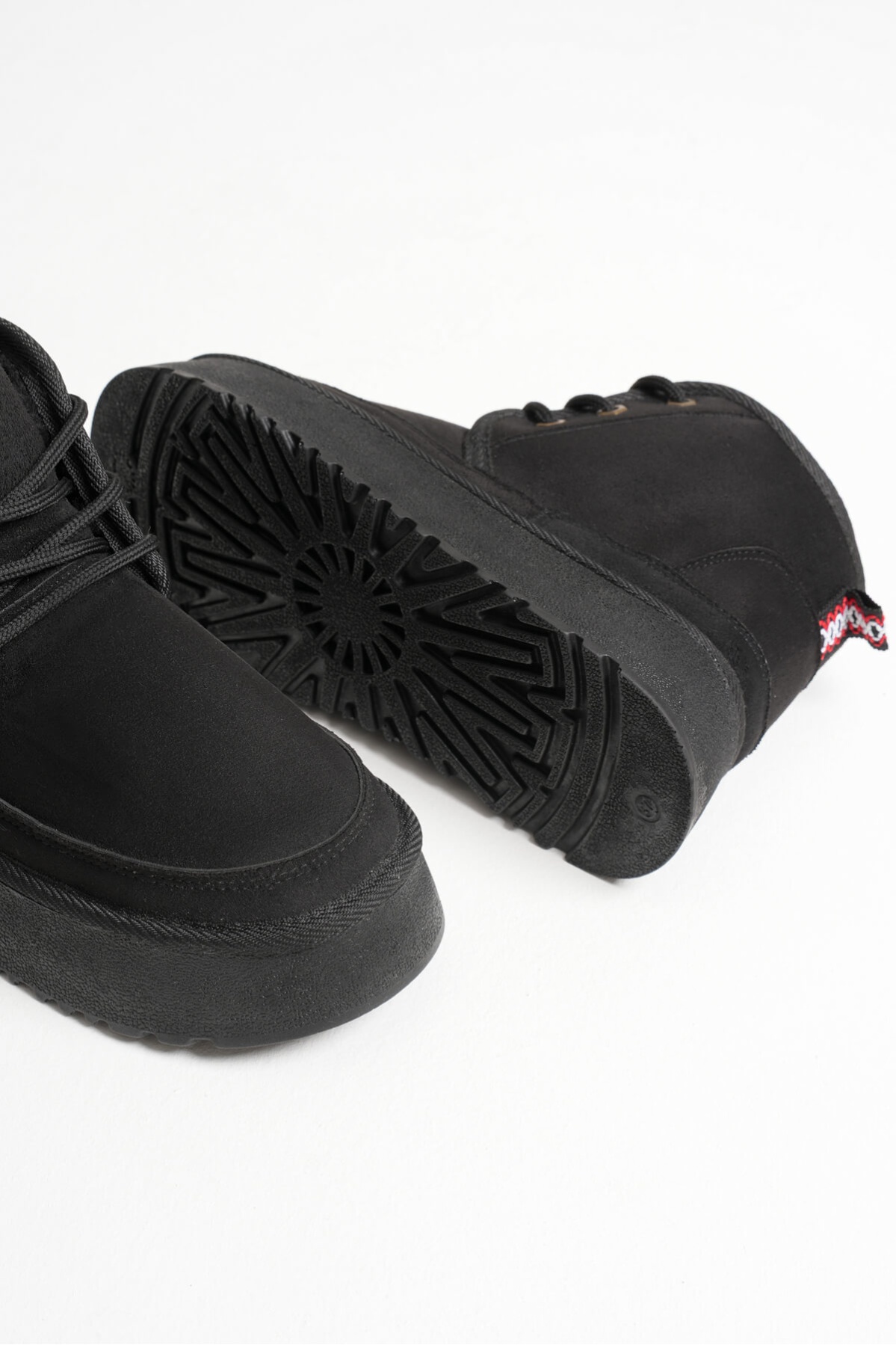 Elena Kadın Siyah Kışlık İçi Kürklü Kalın Taban Bot