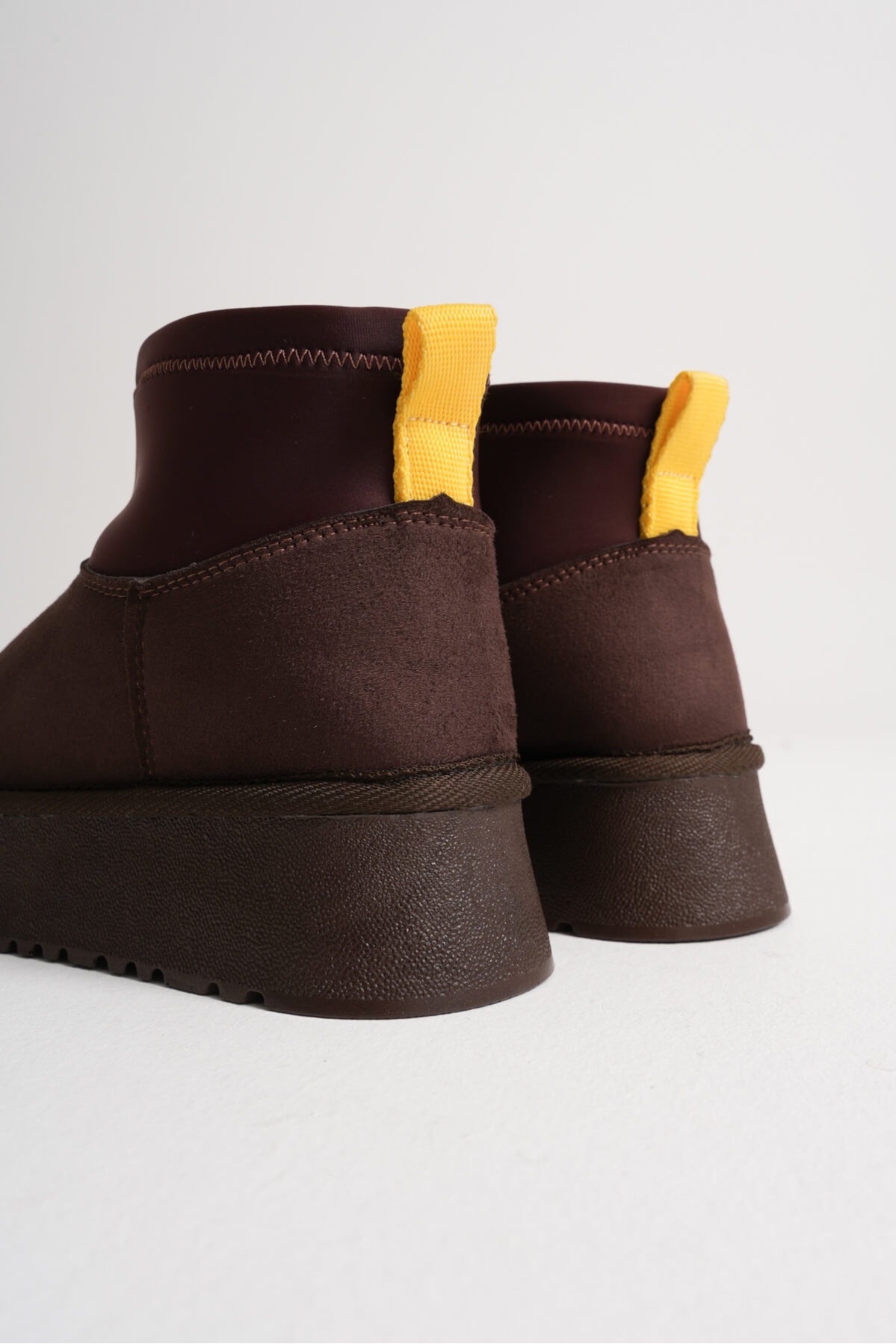 Nadia Kadın Acı Kahve Kışlık İçi Kürklü Kalın Taban Bot