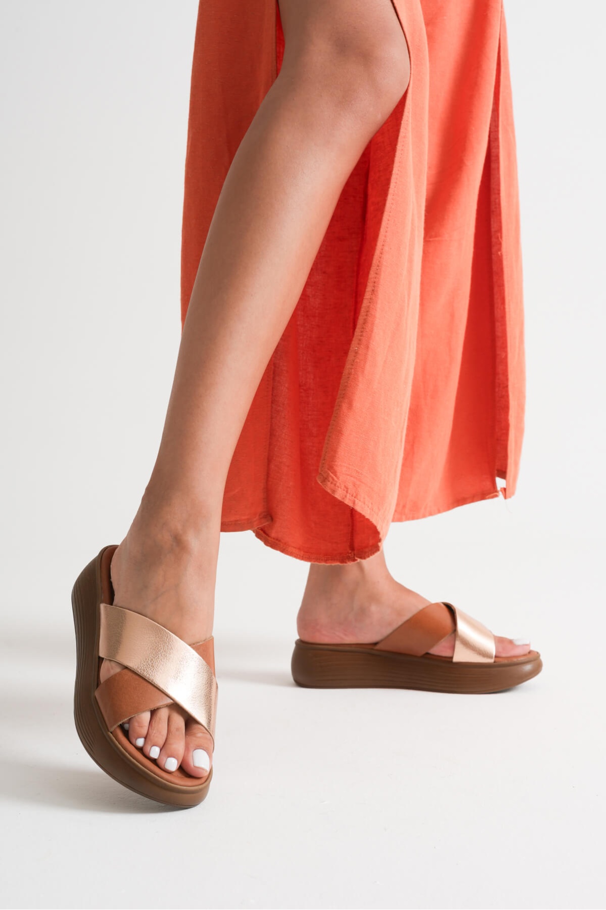 Fayn Gunluk Taba Hakiki Deri Terlik