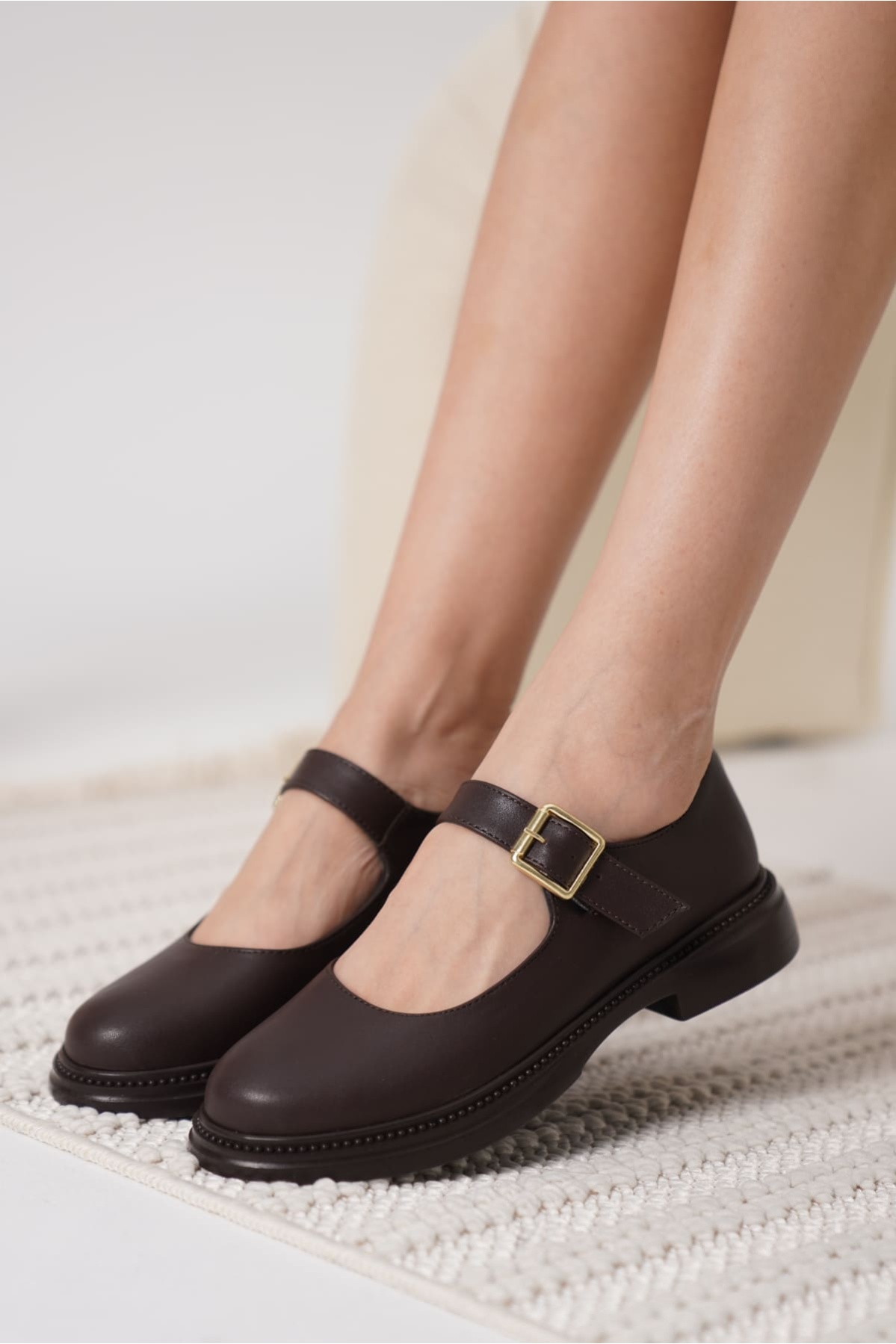 Briana Acı Kahve Gunluk Mary Jane Ayakkabı
