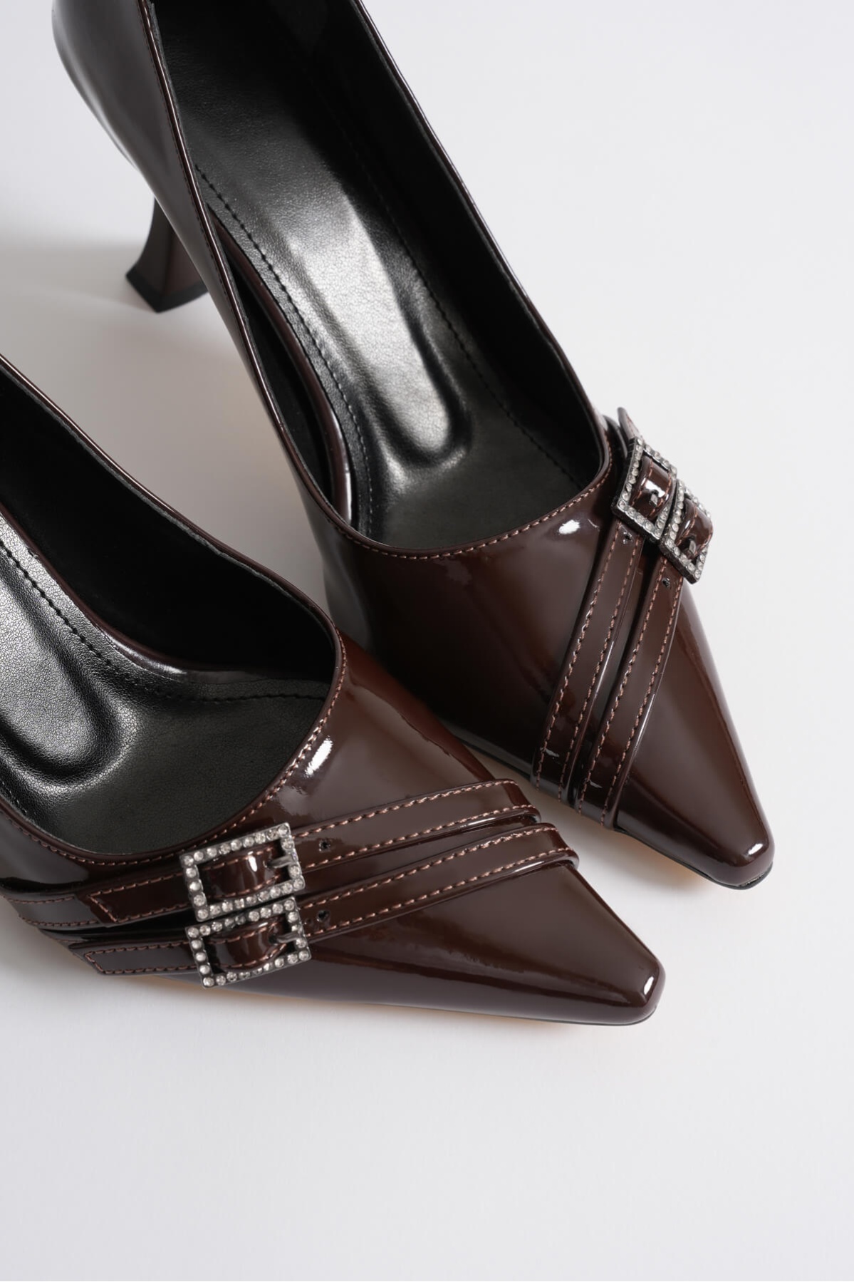 Maya Kadın Acı Kahve Rugan Ayakkabı