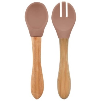 Mama Kaşığı ve Çatal Seti Woody Brown