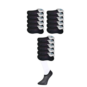 Siyah Erkek Görünmez Çorap 15 çift
