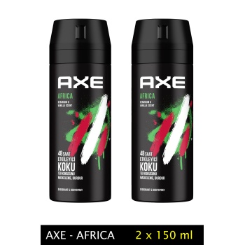 2 Adet Axe Africa Erkek Deodorant Sprey 150 ml