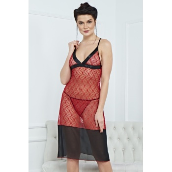 Kadın Şık Fantezi Uzun Elbise Gecelik Harness 3858 - Royaleks