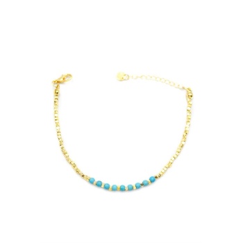 Küp Boncuk Bileklik - Altın