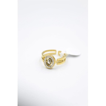 6lı Yuvarlak Taşlı Yüzük - Altın