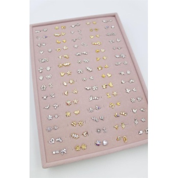 140lı Standlı Tragus Küpe - ÇOK RENKLİ