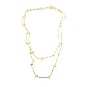 Çubuk Kolye - 90cm - Altın