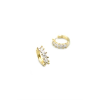 Taşlı Küpe - Altın