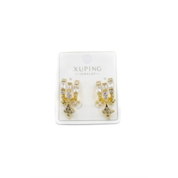 Taşlı Küpe - Altın