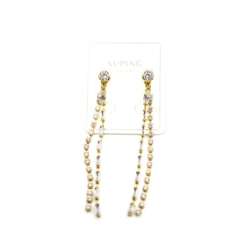 Taşlı Küpe - Altın