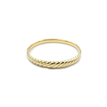 Çelik Kelepçe Bilezik - Altın