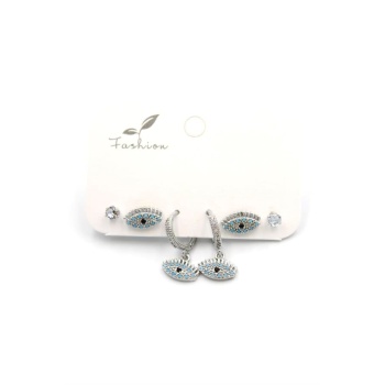 Çoklu Göz Küpe - Gümüş