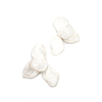 Çiçek Küpe - Krem