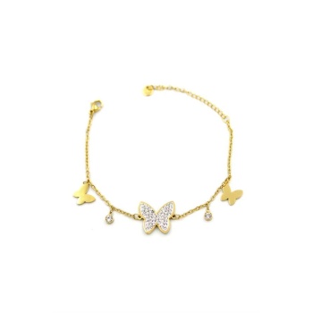 Kelebek Bileklik - Altın