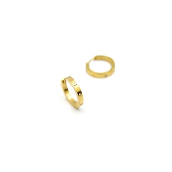 İnce Taşlı CRT Küpe - Altın