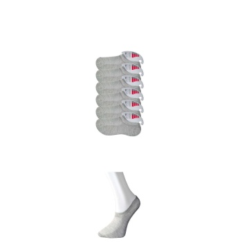 Gri Kadın Görünmez Çorap 6 çift