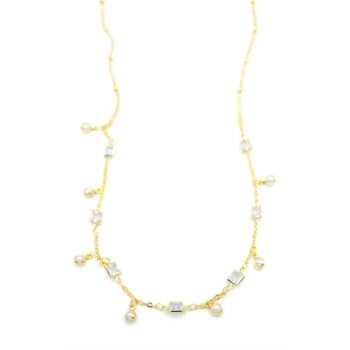 Taşlı Kolye - Altın