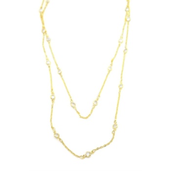 Taşlı Kolye - Altın