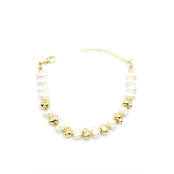 İnci Bileklik - Altın