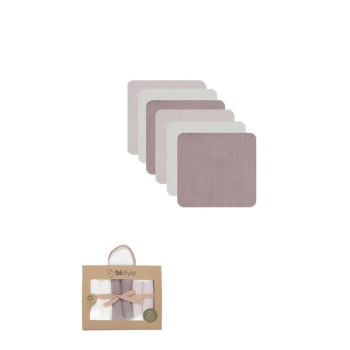 Bistyle 6lı Müslin Mendil 20x20 cm 90106 Taş Ekru Antrasit