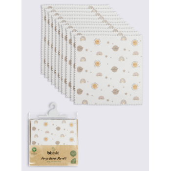 NessiWorld Planet 20x20 10Lu Penye Mendil 90164 Ekru