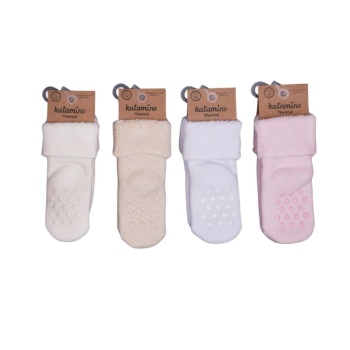 NessiWorld Beru Katlamalı Absli Kız Bebek Havlu Soket Çorap K42260 Asorti