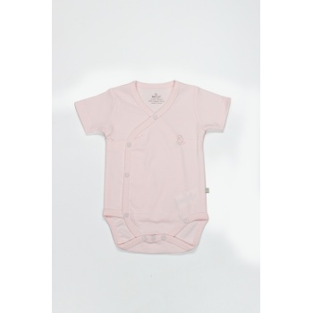 Organik Natural Basic Style Kruvaze Yarım Kol Body BS17101 Pembe