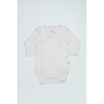 Organik Natural Basic Style Kruvaze Uzun Kol Body BS17102 Beyaz