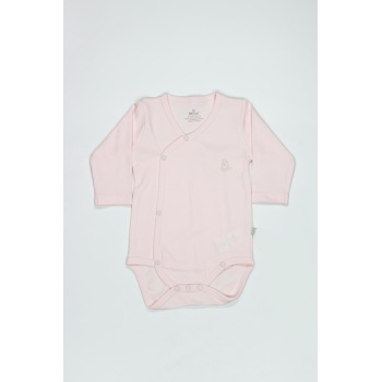 Organik Natural Basic Style Kruvaze Uzun Kol Body BS17102 Pembe