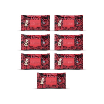 7 Paket Red Rose Islak Havlu Mendil 90 Adet Kapaklı Gül Kokulu