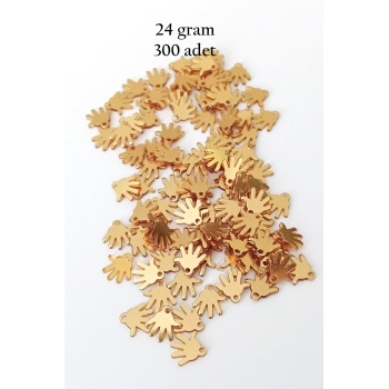 Oya Abiye Bileklik Kolye Pleksi Metalik Plastik Pul Altın Renk 24 gram 300 adet - BNC545