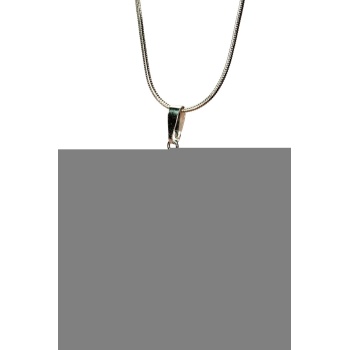 Akuamarin Doğal Taşı Zincirli El Yapımı Kolye Uç: 3 cm Zincir: 20 cm Kutulu