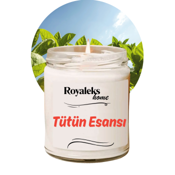 Doğal Özel Seri Kokulu Dekoratif Kavanoz Mum 210 cc - Tütün Esansı - RYL