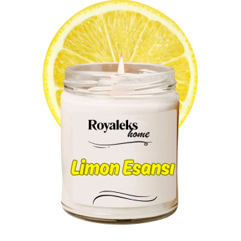 Doğal Özel Seri Kokulu Dekoratif Kavanoz Mum 210 cc - Limon Esansı - RYL