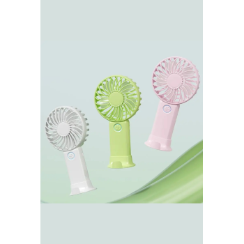 3 Hız Kademeli Şarjlı Sessiz El Vantilatörü Telefon Tutucu Özellikli El Masa Fanı