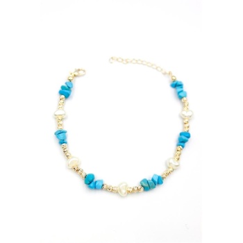 Dorika Taş Halhal - Turkuaz