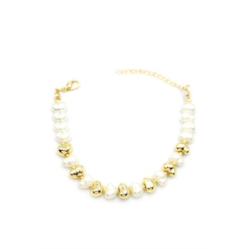 İnci Bileklik - Altın