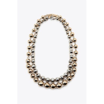 2li Kombine Toplu Zincir Kolye - ÇOK RENKLİ