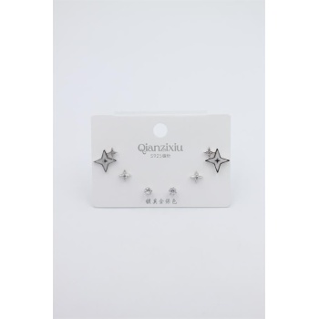 Çoklu Set Küpe - Gümüş